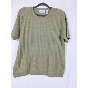 Women's sweater olive green color brand Alfred Dunner  size XL  nice condition